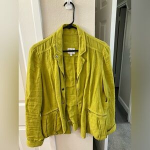 Green Armani button jacket